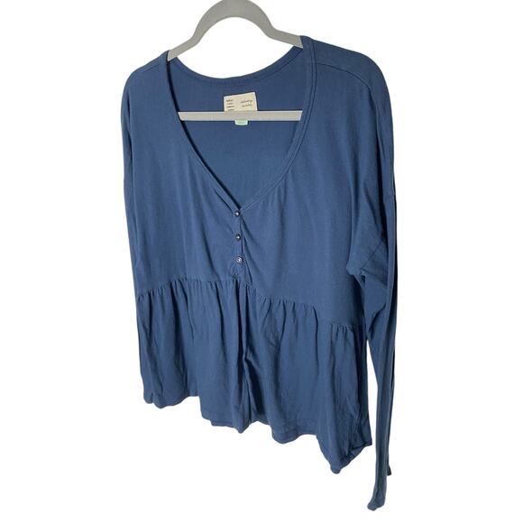 Anthropologie Saturday Sunday Peplum Top Babydoll Peasant Cottagecore Boho L - Picture 2 of 7